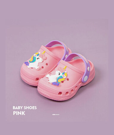 Lovely Baby Unicorn Pink Yellow Anti Slip Breathable Clogs 4384