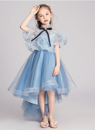 Skyblue Frock With Black Bow