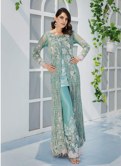 Stylish Women Silk Embroidery Dress