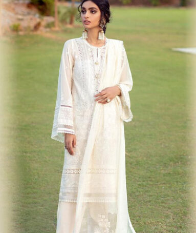 Sunheri Eid By Baroque Embroidered Lawn 3Piece Suit BR-07 LEYA