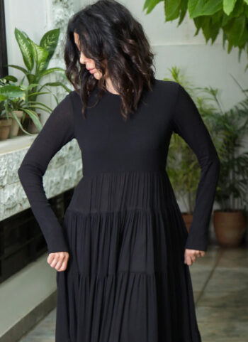 Tiered Kurta With Elongated Sleeves. 