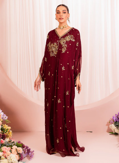 Burgundy Rose 1Pc Dress For Women