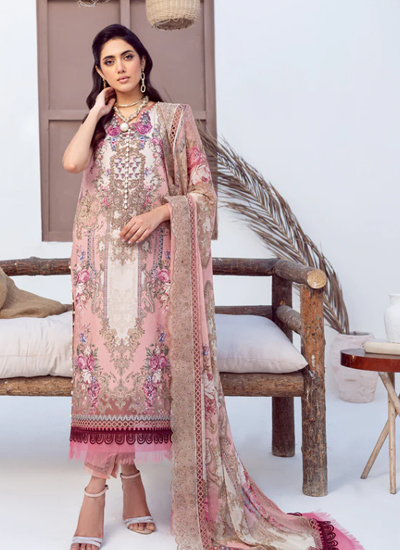 Digital Printed Lawn Shirt With Chiffon Dupatta