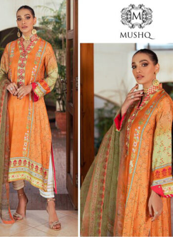 Mushq Unstitched Silk Collection Dress