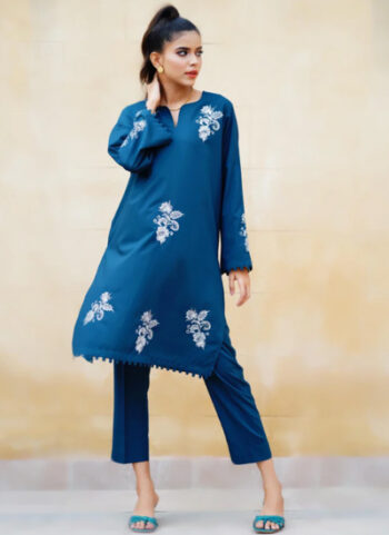 Ayesha Sameer Sea green with Embroidery