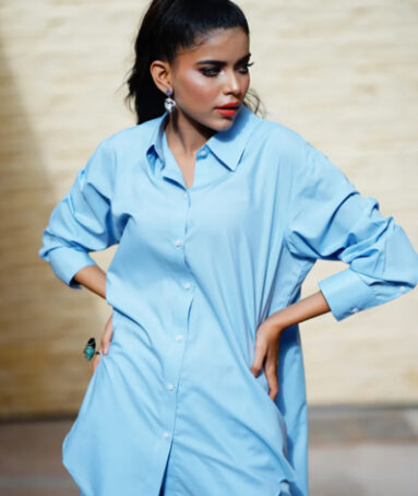 Ayesha Sameer Sky Blue Dress For Women