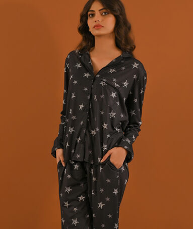 White Star Pajama Set Nightwear